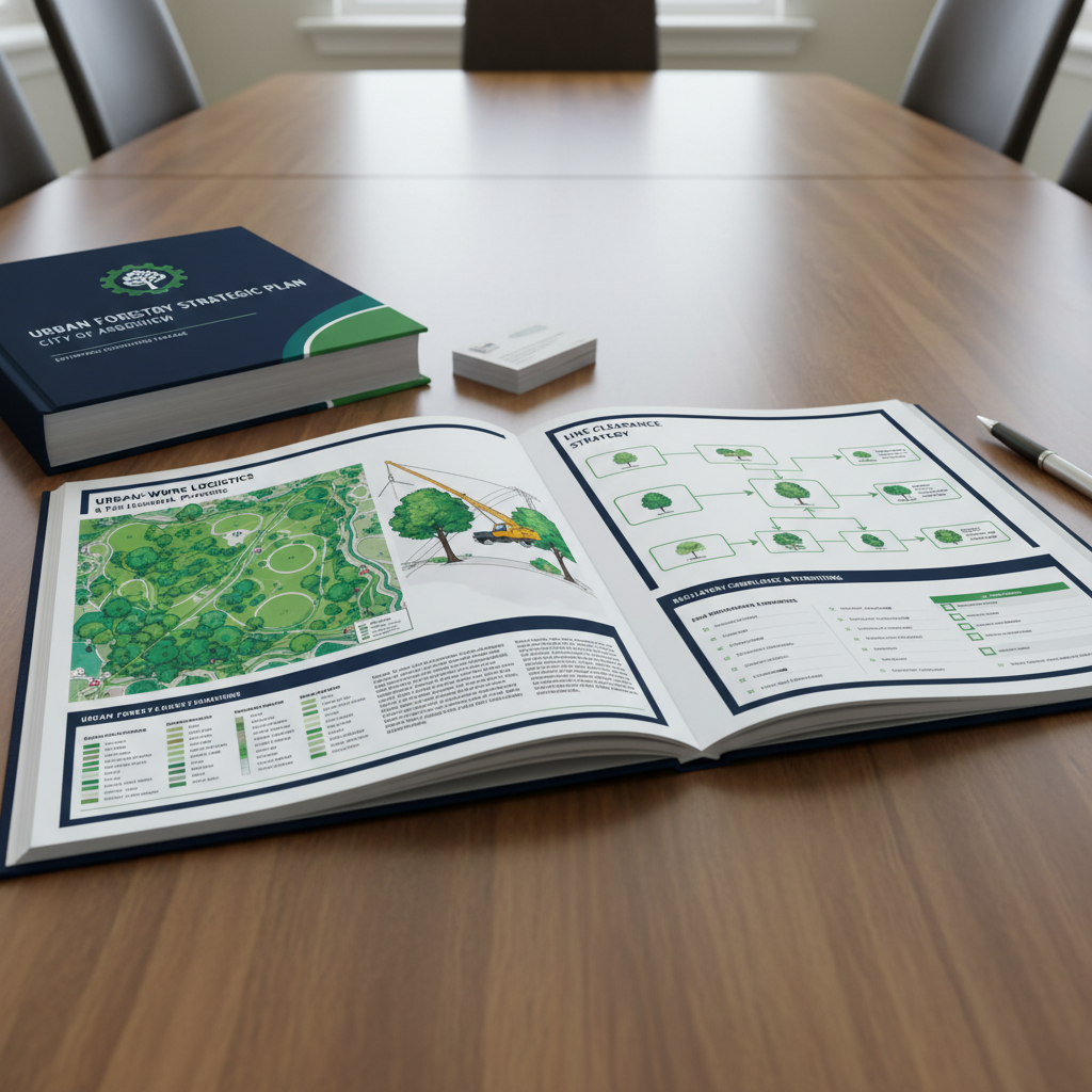 Enterprise municipal urban forestry consulting package document with assessment maps and compliance sections